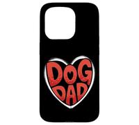 Bold Dog Dad Heart Graphic For Proud Pet Loving Men Carcasa para iPhone 15 Pro
