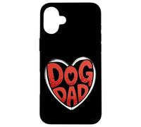 Bold Dog Dad Heart Graphic For Proud Pet Loving Men Carcasa para iPhone 16 Plus