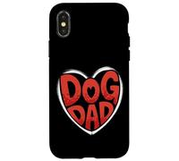 Bold Dog Dad Heart Graphic For Proud Pet Loving Men Carcasa para iPhone X/XS
