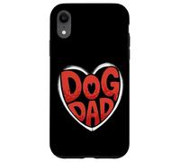 Bold Dog Dad Heart Graphic For Proud Pet Loving Men Carcasa para iPhone XR