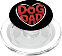 Bold Dog Dad Heart Graphic For Proud Pet Loving Men PopSockets PopGrip para MagSafe