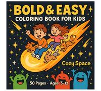 Bold & Easy Coloring Book for Kids - Cozy Space