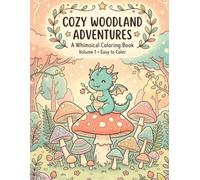 Bold & Easy Cute Mushroom & Forest Creatures: Stress Relief & Mindfulness (Bold and Easy Coloring book)