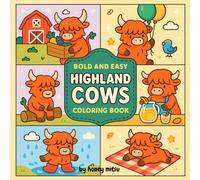 Bold & Easy Highland Cows Coloring Book
