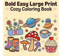 Bold Easy Large Print Cozy Coloring Book: Simple Minimalist Line Art of Cozy Corners, Aesthetic Interiors, and Nature Scenes for Relaxation and Mindfulness (For Adults & Teens)