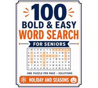 Bold & Easy Large Print Word Search for Seniors: 100 Holidays & Seasons Puzzles - One Puzzle Per Page with Solutions