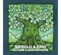 Bold & Easy Nature Coloring Book: Simple Garden and Tree Designs for Relaxing Coloring