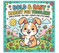 Bold & Easy Rabbits: Toddler Coloring Book Ages 2-4: Big & Simple Bunny Coloring Pages with Garden Friends, Carrots, Flowers, and More - Perfect Easter Gift for Toddlers & Preschool