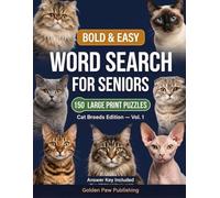 Bold & Easy Word Search for Seniors: Cat Breeds Edition - Vol. 1