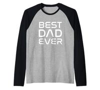 Bold & Futuristic Best Dad Ever Father's Day Camiseta Manga Raglan