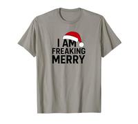 Bold I Am Freaking Merry Festive Humor Holiday Season tee Camiseta