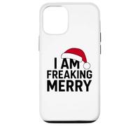 Bold I Am Freaking Merry Festive Humor Holiday Season tee Carcasa para iPhone 12/12 Pro