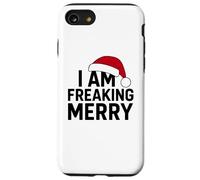Bold I Am Freaking Merry Festive Humor Holiday Season tee Carcasa para iPhone SE (2020) / 7/8