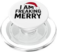 Bold I Am Freaking Merry Festive Humor Holiday Season tee PopSockets PopGrip para MagSafe