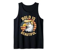 Bold is Beautiful 4 de julio USA Patriotic Funny Bald Eagle Camiseta sin Mangas