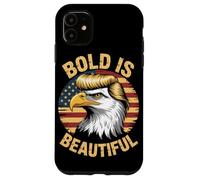 Bold is Beautiful 4 de julio USA Patriotic Funny Bald Eagle Carcasa para iPhone 11