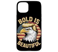 Bold is Beautiful 4 de julio USA Patriotic Funny Bald Eagle Carcasa para iPhone 15 Plus