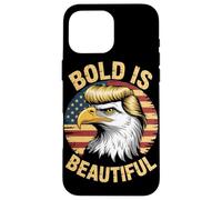 Bold is Beautiful 4 de julio USA Patriotic Funny Bald Eagle Carcasa para iPhone 16 Pro Max