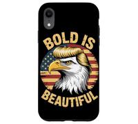 Bold is Beautiful 4 de julio USA Patriotic Funny Bald Eagle Carcasa para iPhone XR
