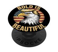 Bold is Beautiful 4 de julio USA Patriotic Funny Bald Eagle PopSockets PopGrip Adhesivo