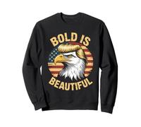 Bold is Beautiful 4 de julio USA Patriotic Funny Bald Eagle Sudadera