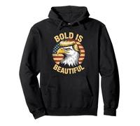 Bold is Beautiful 4 de julio USA Patriotic Funny Bald Eagle Sudadera con Capucha
