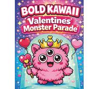Bold Kawaii Valentine Monster Parade Coloring Book for Kids: A Cute & Fun Holiday Activity with Adorable Love Creatures, Hearts, and Festive Designs