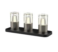 BOLD Kristy lámpara de mesa decorativa crea un ambiente agradable (incluye base de carga y cable USB de 1 m, 2200-3000 K blanco cálido, hasta 10 horas de autonomía) Níquel cepillado