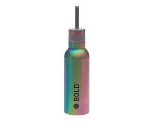 BOLD Lässig Botella de acero inoxidable para niños para el colegio/School Bottle Stainless Steel Bold rainbow