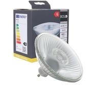 BOLD Lighting QPAR 111 (ES 111) LED GU10 Bombilla reflectora (460 lúmenes | 6,5 W equivalente a 40 W | 2700 K blanco cálido | 15 000 horas de vida útil), aluminio