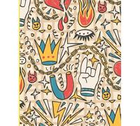 Bold Lines and Wild Ideas Notebook: Illustrated Journal for Creative Thinkers, Dreamers and Rule Breakers. 110 Lined Pages. Soft Matte Cover