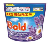 Bold PODS® - Detergente líquido para lavar ropa en cápsulas, 70 lavados, lavanda y manzanilla, frescura al aire libre que dura, con suavizante Lenor integrado