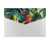 Bold Red Tropical Jungle - Organizador de archivos con múltiples bolsillos, carpeta de acordeón expandible para almacenamiento portátil de documentos