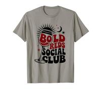Bold Reds Club Social Bebida de Vino Mamá Maestra Enfermera Camiseta