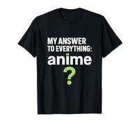Bold Sans-Serif tipografía de anime con signo de interrogación de neón Camiseta