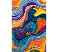 Bold Texture and Color Abstract Impasto Design Journal: a DOT GRID notebook for self-expression