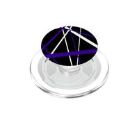 Bold Violeta-Azul Líneas Diagonales Acentos Blancos PopSockets PopGrip para MagSafe