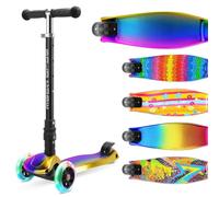 BOLDCUBE Big Fold | Patinete 3 Ruedas | Niños y Niñas | 5-10 Años | Ruedas con iluminación | Plegable | Ajustable 65 bis 89 cm