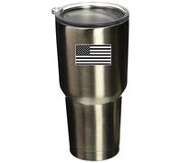 BOLDERGRAPHX 5093 Bandera Americana Negra 1 x 2 pulgadas Vinilo Pegatina para Yeti Mug Cup RTIC Sic Cup Thermos Cup o Laptop Teléfono Celular Wrap o Hardhat