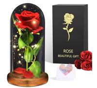 BOLEi Regalos Bella y la Bestia Rosas, Rosa eterna en Cristal, Infinito para Novia y Esposa