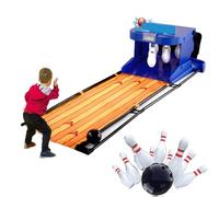 Boleras para el hogar, máquina de Bolos eléctrica, Mini Set de Bolos con Marcador LED, reinicio automático de pinos, Efectos de Sonido y luz, Juego Familiar de Interior para el hogar 3.5m