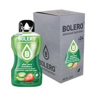 Bolero ALOE VERA STRAWBERRY 24 x 3 g | Jugo en polvo sin azúcar, endulzado con stevia + vitamina C, adecuado para niños y diabéticos, sin gluten y apto para veganos, sabor de bayas mixtas
