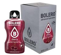 Bolero Drinks, 24 sobres de 3 gramos, sabor a fruta, preparación en polvo soluble en agua para bebidas frescas, 72 gramos, endulzado con stevia (Cereza)