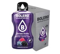 Bolero Bebida 24 bolsitas de 3 g g de fruta preparada en polvo soluble para bebida fresca en agua, 72 gramos endulzado con stevia (Forest Fruits)