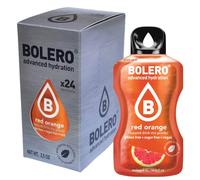 Bolero Bebida 24 bolsitas de 3 g g de fruta preparada en polvo soluble para bebida fresca en agua, 72 gramos endulzado con stevia (Red Orange)
