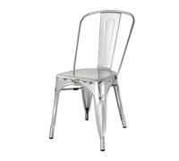 Bolero Bistro - Sillas laterales de acero galvanizado (4 unidades)