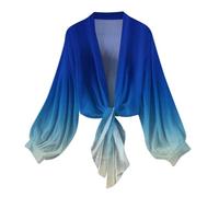 Bolero Cárdigan de gasa elegante de manga larga para mujer, chaqueta fina de verano, bolero, boho, chaqueta de verano para fiesta, playa, informal, camisetas de manga larga, camisas, camisas, blusas