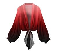 Bolero Cárdigan de gasa elegante de manga larga para mujer, chaqueta fina de verano, bolero, boho, chaqueta de verano para fiesta, playa, informal, camisetas de manga larga, camisas, camisas, blusas