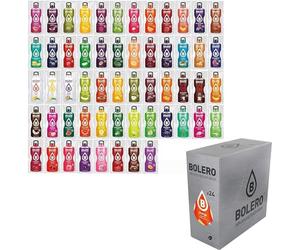 Bolero Classic Mix 24 x 9 g I refrescante bebida en polvo sin azúcar endulzado con stevia | vitamina C | para diabéticos | una bebida más saludable para familiares y amigos | paquete para conocer