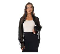Bolero de gasa Shawls Summer Beach Women Solid Chiffon Smock Bikini Cover Up Loose Blouse Sunscreen Poncho para mujer(Color 12)